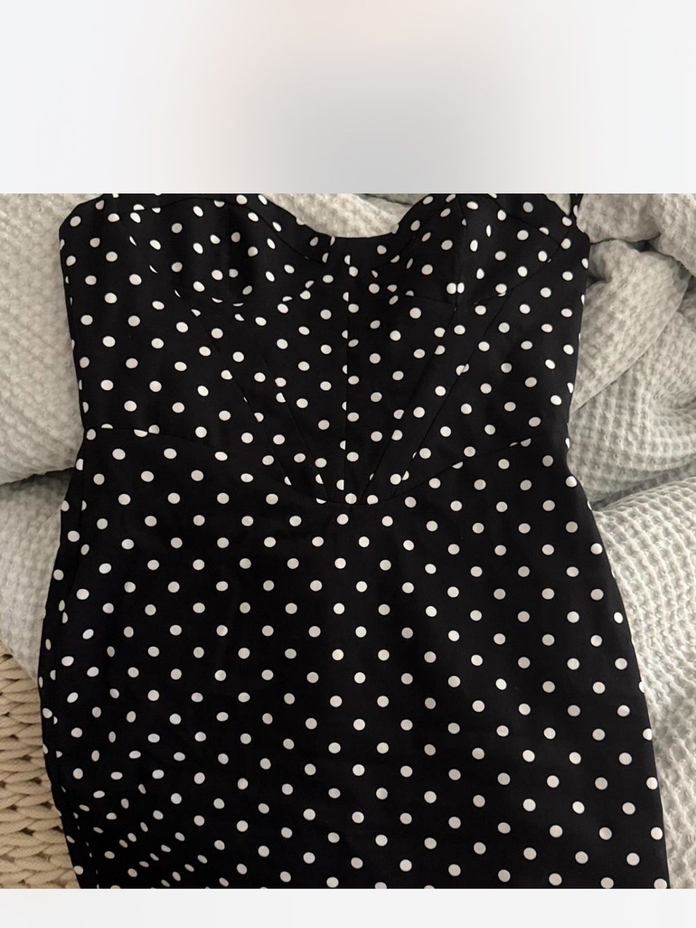 Zara Black Polka Dot Spaghetti Strap Mini Dress - Picture 3 of 6